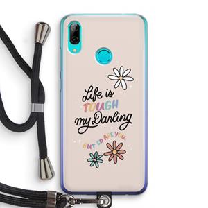 CaseCompany Tough Life: Huawei P Smart (2019) Transparant Hoesje met koord