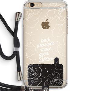 CaseCompany Good stories: iPhone 6 PLUS / 6S PLUS Transparant Hoesje met koord