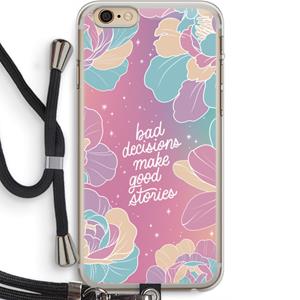 CaseCompany Good stories: iPhone 6 PLUS / 6S PLUS Transparant Hoesje met koord