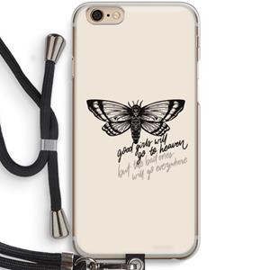 CaseCompany Good or bad: iPhone 6 / 6S Transparant Hoesje met koord