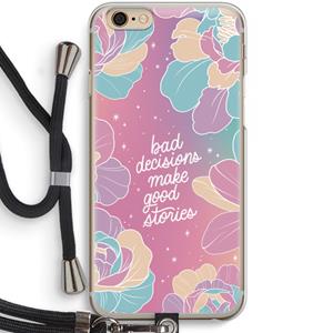 CaseCompany Good stories: iPhone 6 / 6S Transparant Hoesje met koord