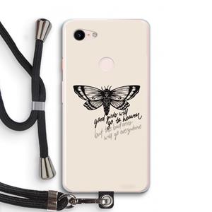 CaseCompany Good or bad: Pixel 3 XL Transparant Hoesje met koord