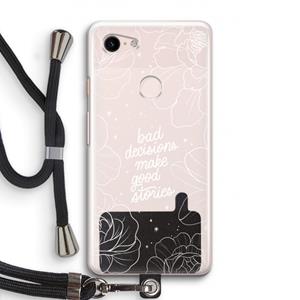 CaseCompany Good stories: Pixel 3 Transparant Hoesje met koord
