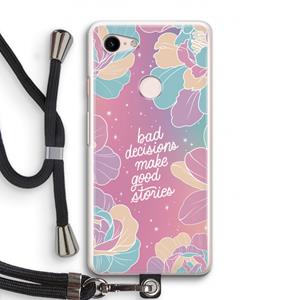 CaseCompany Good stories: Pixel 3 Transparant Hoesje met koord