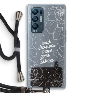 CaseCompany Good stories: Oppo Find X3 Neo Transparant Hoesje met koord