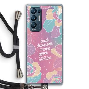 CaseCompany Good stories: Oppo Find X3 Neo Transparant Hoesje met koord