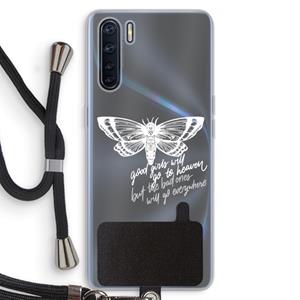 CaseCompany Good or bad: Oppo A91 Transparant Hoesje met koord