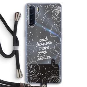 CaseCompany Good stories: Oppo A91 Transparant Hoesje met koord