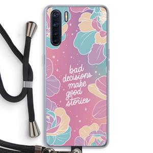 CaseCompany Good stories: Oppo A91 Transparant Hoesje met koord