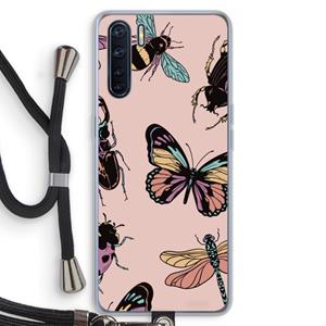 CaseCompany Tiny Bugs: Oppo A91 Transparant Hoesje met koord