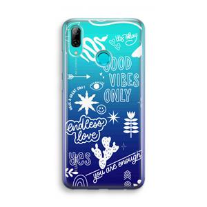 CaseCompany Good vibes: Huawei P Smart (2019) Transparant Hoesje