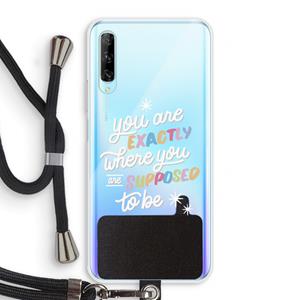 CaseCompany Right Place: Huawei P Smart Pro Transparant Hoesje met koord