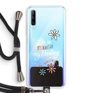CaseCompany Tough Life: Huawei P Smart Pro Transparant Hoesje met koord