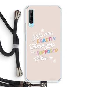 CaseCompany Right Place: Huawei P Smart Pro Transparant Hoesje met koord