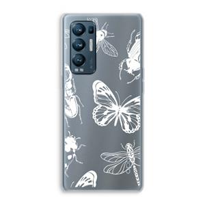 CaseCompany Tiny Bugs: Oppo Find X3 Neo Transparant Hoesje
