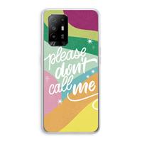 CaseCompany Don't call: Oppo A94 5G Transparant Hoesje