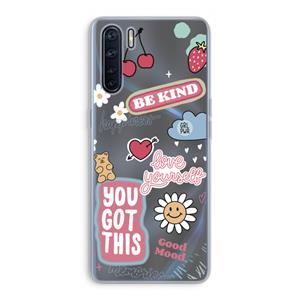 CaseCompany Positivity: Oppo A91 Transparant Hoesje