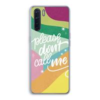 CaseCompany Don't call: Oppo A91 Transparant Hoesje
