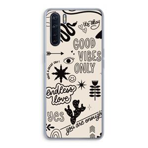 CaseCompany Good vibes: Oppo A91 Transparant Hoesje