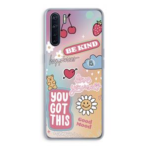 CaseCompany Positivity: Oppo A91 Transparant Hoesje