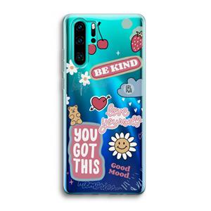 CaseCompany Positivity: Huawei P30 Pro Transparant Hoesje