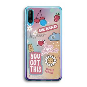 CaseCompany Positivity: Huawei P30 Lite Transparant Hoesje