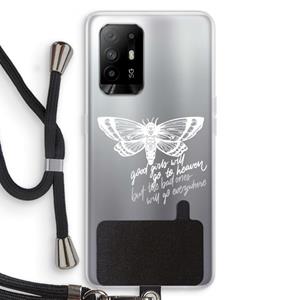 CaseCompany Good or bad: Oppo A94 5G Transparant Hoesje met koord
