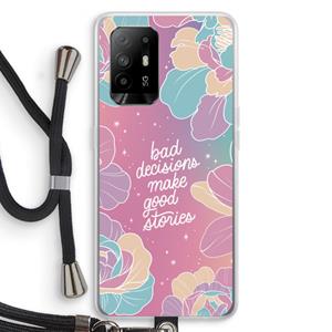 CaseCompany Good stories: Oppo A95 5G Transparant Hoesje met koord
