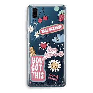CaseCompany Positivity: Huawei P20 Transparant Hoesje