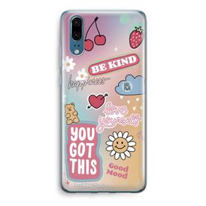 CaseCompany Positivity: Huawei P20 Transparant Hoesje