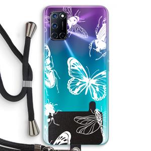 CaseCompany Tiny Bugs: Oppo A92 Transparant Hoesje met koord