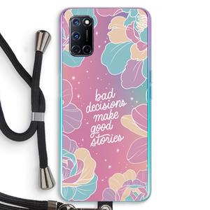 CaseCompany Good stories: Oppo A92 Transparant Hoesje met koord