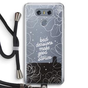CaseCompany Good stories: LG G6 Transparant Hoesje met koord