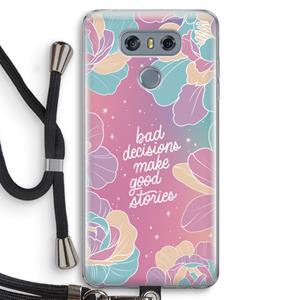 CaseCompany Good stories: LG G6 Transparant Hoesje met koord