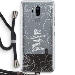CaseCompany Good stories: LG G7 Thinq Transparant Hoesje met koord