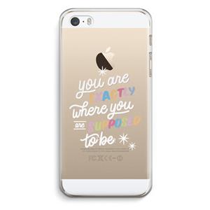 CaseCompany Right Place: iPhone 5 / 5S / SE Transparant Hoesje