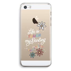 CaseCompany Tough Life: iPhone 5 / 5S / SE Transparant Hoesje