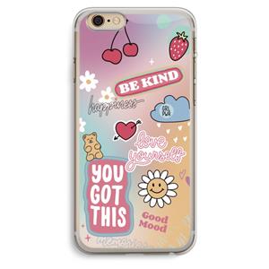 CaseCompany Positivity: iPhone 6 Plus / 6S Plus Transparant Hoesje