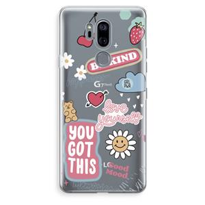 CaseCompany Positivity: LG G7 Thinq Transparant Hoesje