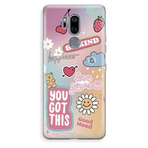 CaseCompany Positivity: LG G7 Thinq Transparant Hoesje