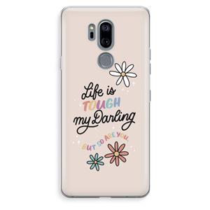 CaseCompany Tough Life: LG G7 Thinq Transparant Hoesje