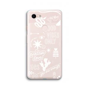 CaseCompany Good vibes: Google Pixel 3 XL Transparant Hoesje