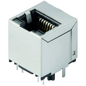 WeidmÃ¼ller RJ45G R1V 1.9N4YG/YG TY 2562170000 Buchse, Einbau vertikal Polzahl 10 Silber, Schwarz 24