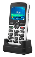 doro 5860 Senioren mobiele telefoon Met laadstation Zwart/wit