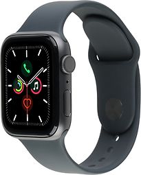 Apple Refurbished  Watch Series 5 (44mm) aluminium, sportbandje Grijs (Zwart)