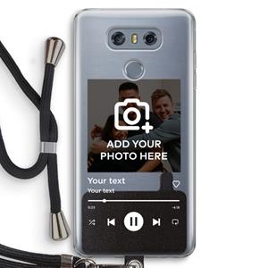 CaseCompany Music Player: LG G6 Transparant Hoesje met koord