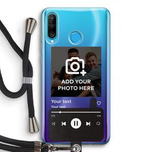 CaseCompany Music Player: Huawei P30 Lite Transparant Hoesje met koord