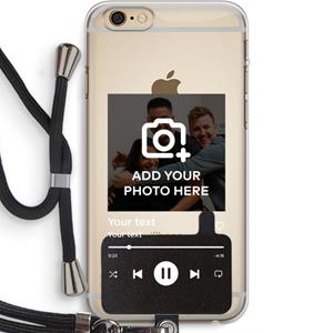 CaseCompany Music Player: iPhone 6 PLUS / 6S PLUS Transparant Hoesje met koord