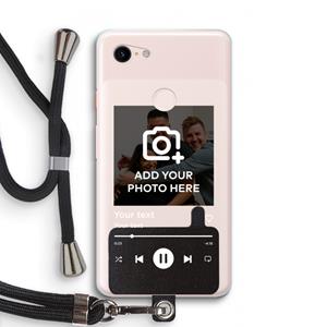 CaseCompany Music Player: Pixel 3 XL Transparant Hoesje met koord