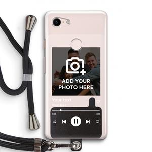 CaseCompany Music Player: Pixel 3 Transparant Hoesje met koord